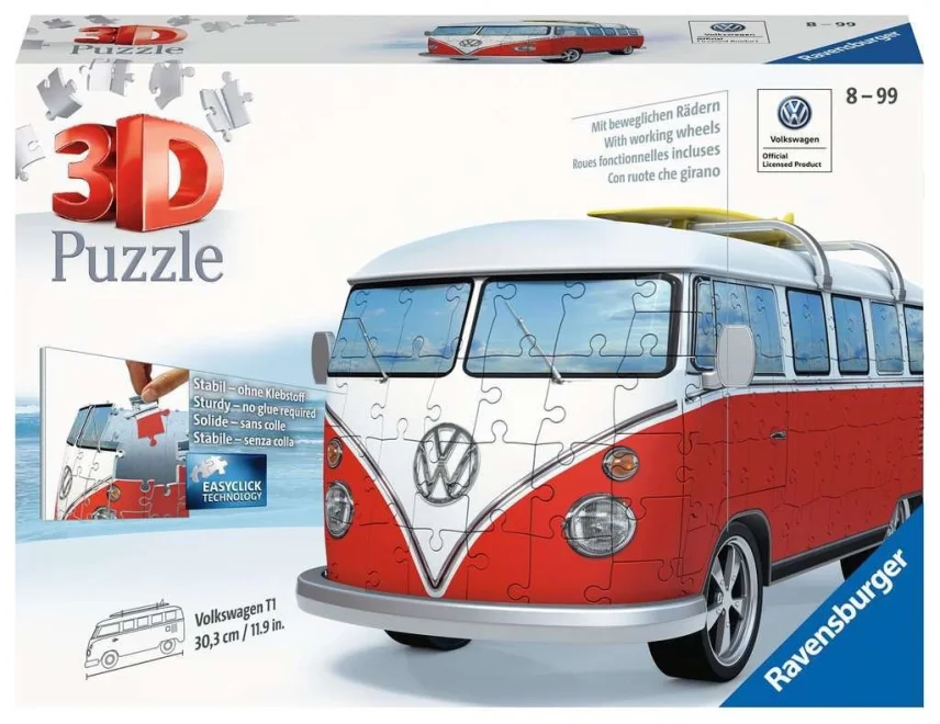 RAVENSBURGER 3D puzzle Autobus Volkswagen T1 162 dílků
