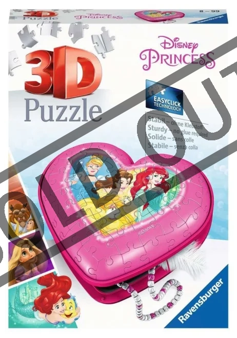 RAVENSBURGER 3D puzzle Srdce Disney Princezny 54 dílků