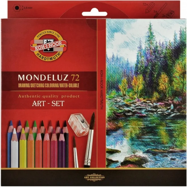KOH-I-NOOR Akvarelové pastelky Mondeluz 3714 - 72 ks