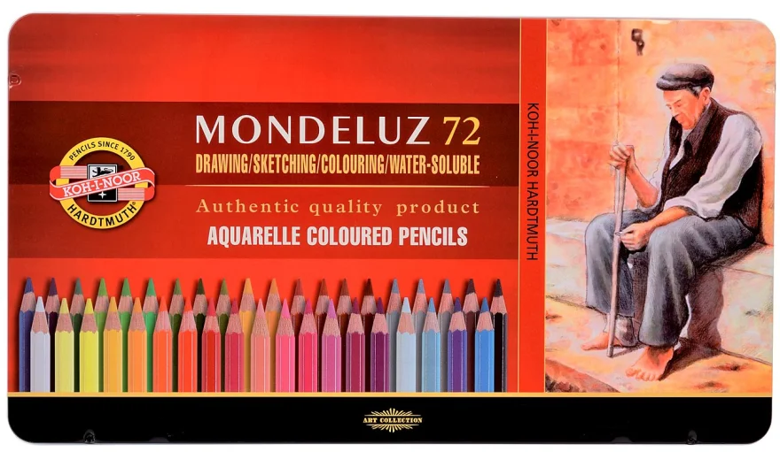 KOH-I-NOOR Akvarelové pastelky Mondeluz 3727 - 72 ks