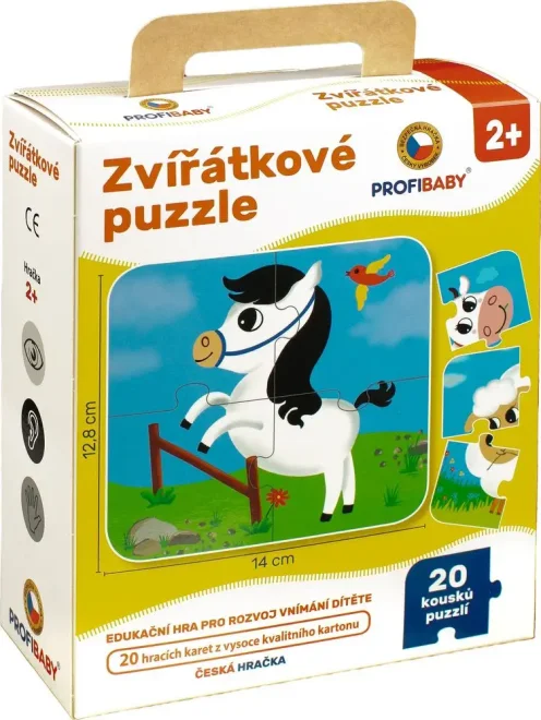 PROFIBABY Zvířátkové puzzle 5x4 dílky