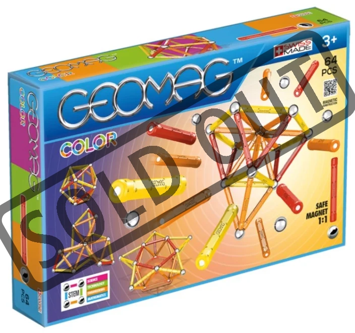 Magnetická stavebnice GEOMAG - Kids Color 64 dílků