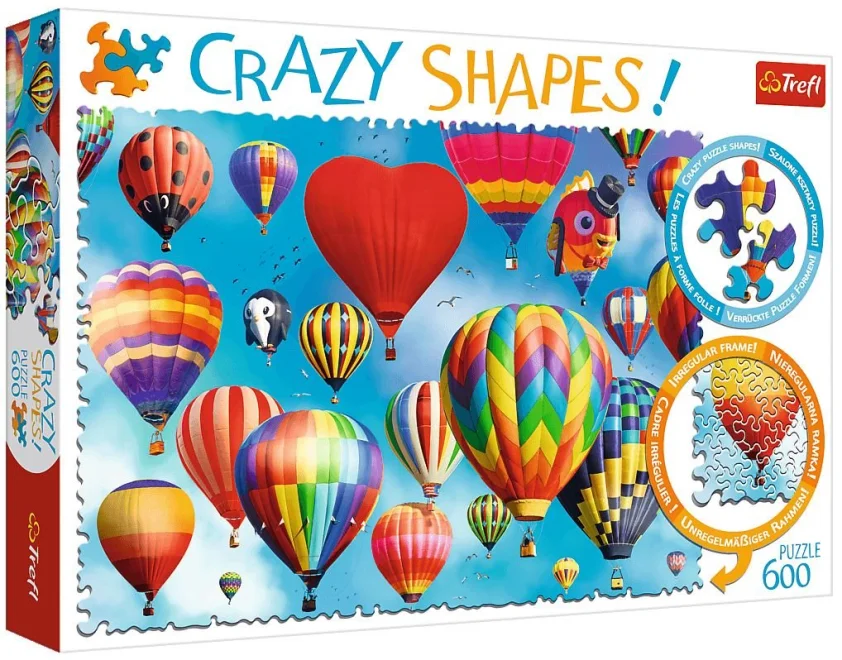 TREFL Crazy Shapes puzzle Barevné balony 600 dílků