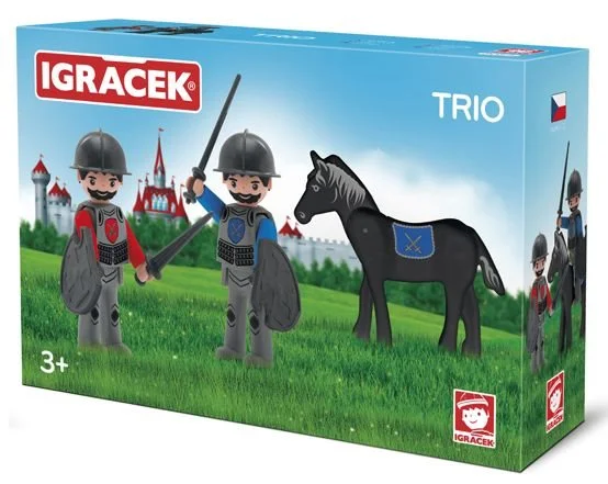 EFKO Igráček Trio Dva rytíři a černý kůň