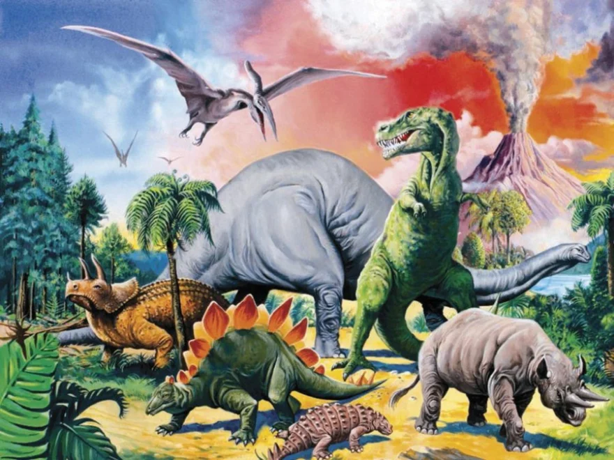 RAVENSBURGER Puzzle Mezi dinosaury XXL 100 dílků
