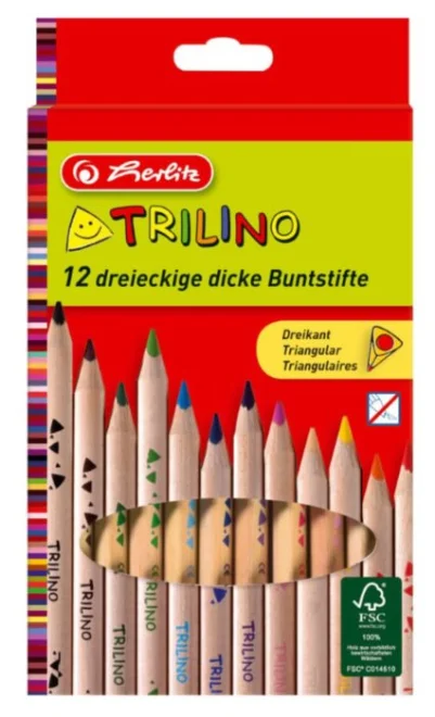 HERLITZ Pastelky Trilino 12 barev (triangle)