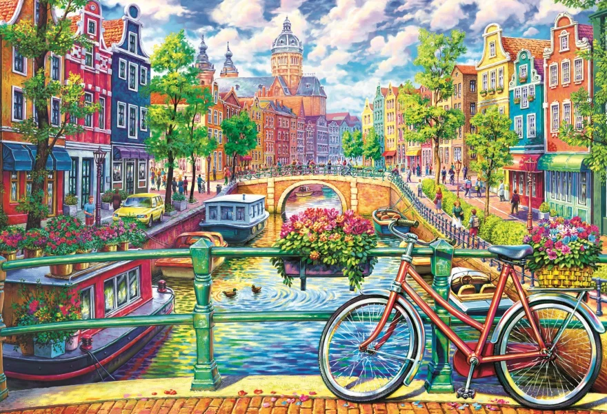 TREFL Puzzle Amsterdamský kanál 1500 dílků
