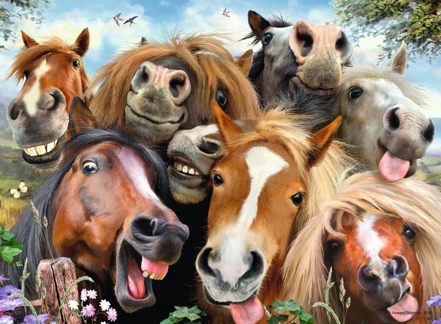 RAVENSBURGER Puzzle Koňská selfie 500 dílků