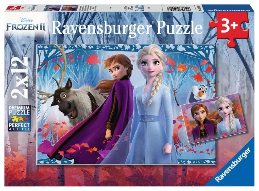 RAVENSBURGER Puzzle Ledové království 2, 2x12 dílků