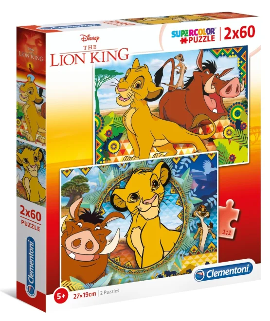 CLEMENTONI Puzzle Lví král 2x60 dílků