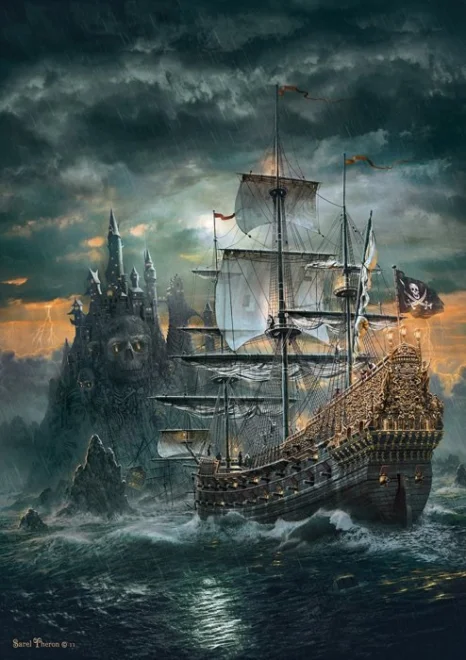 CLEMENTONI Puzzle Pirátská loď 1500 dílků