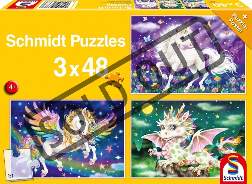 SCHMIDT Puzzle Pohádková zvířata 3x48 dílků