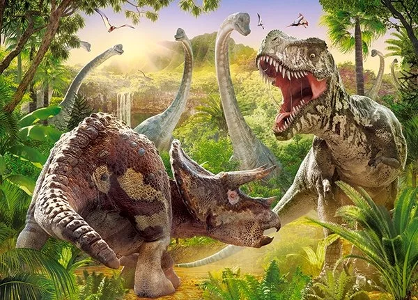 CASTORLAND Puzzle Souboj dinosaurů 180 dílků