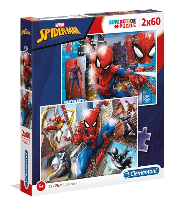 CLEMENTONI Puzzle Spiderman: Do akce 2x60 dílků