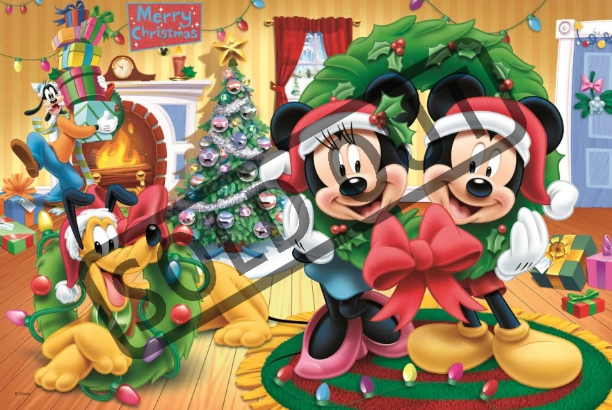 TREFL Puzzle Vánoce s Mickey Mousem 100 dílků