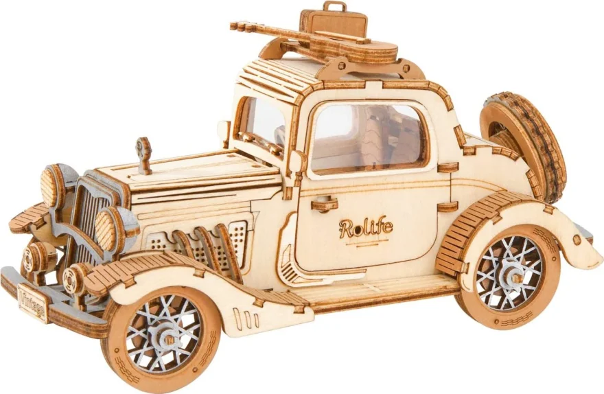 ROBOTIME Rolife 3D dřevěné puzzle Historický automobil 164 dílků