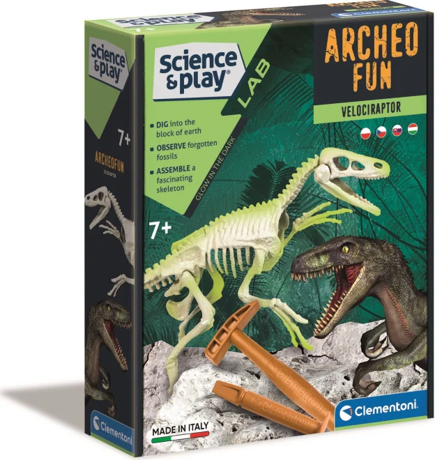 CLEMENTONI Science&Play ArcheoFun: Velociraptor