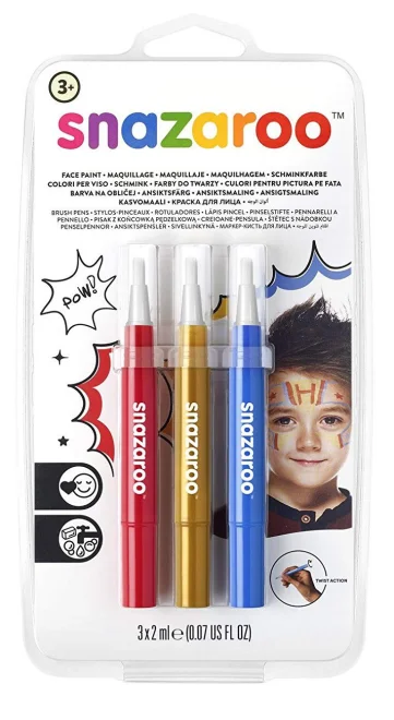 SNAZAROO Štětce Brush Pen s barvami na obličej - Dobrodružství