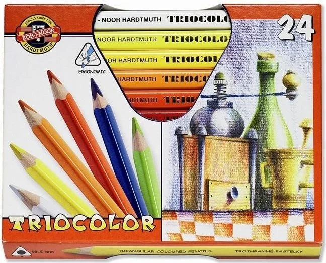 KOH-I-NOOR Trojhranné pastelky 3154 Triocolor silné 24 ks