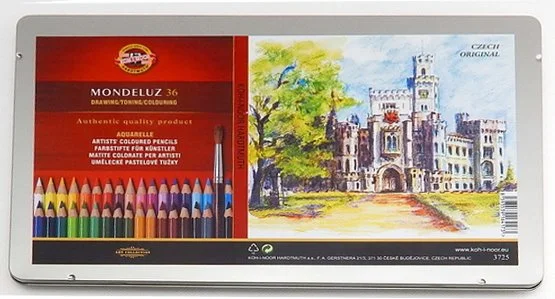 KOH-I-NOOR Akvarelové pastelky Mondeluz 3725 - 36 ks