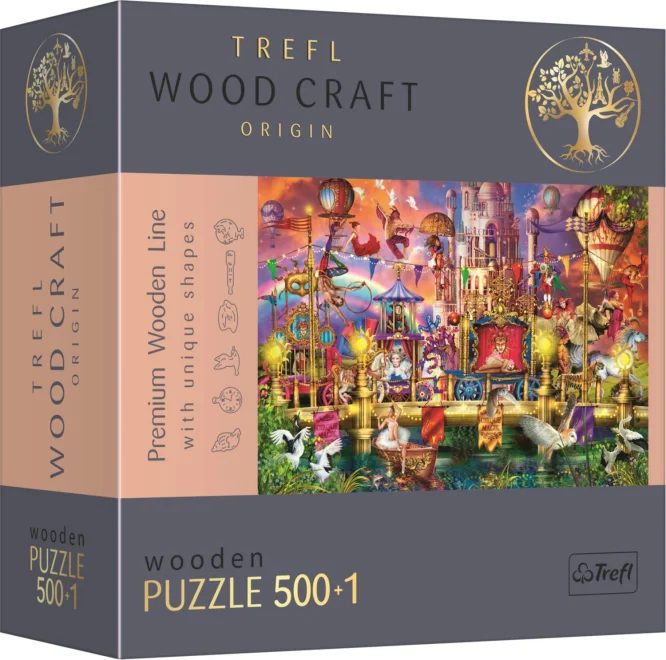 TREFL Wood Craft Origin puzzle Kouzelný svět 501 dílků