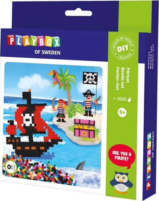 PLAYBOX Zažehlovací korálky - Piráti 2000 ks