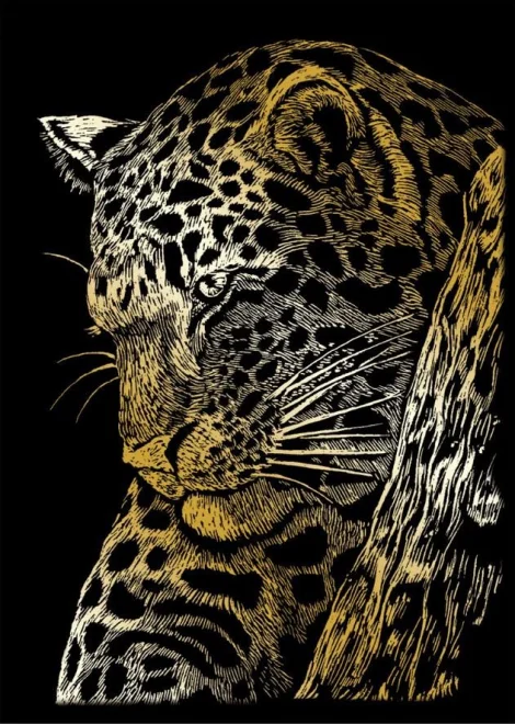 ROYAL & LANGNICKEL Zlatý škrabací obrázek Leopard