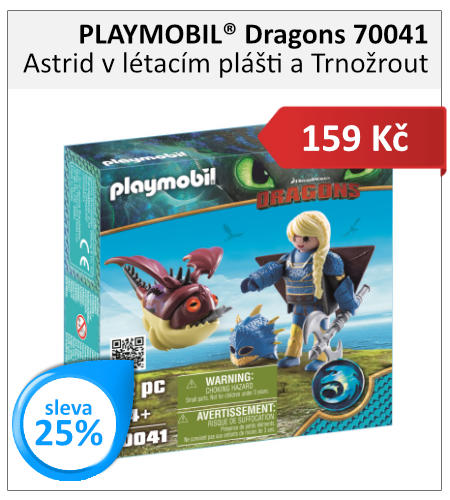 PLAYMOBIL® Dragons 70041 Astrid v létacím plášti a Trnožrout