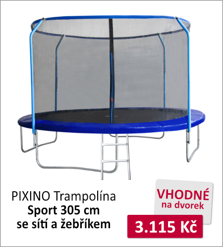 Trampolína Sport 305 cm s ochrannou sítí a žebříkem