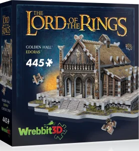 3D puzzle Pán prstenů: Zlatá síň Edoras 445 dílků