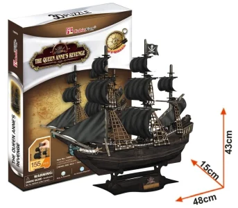 3D puzzle Pirátská loď Queen Anne's Revenge 180 dílků