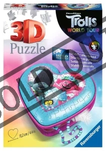 3D puzzle Srdce Trollové 54 dílků