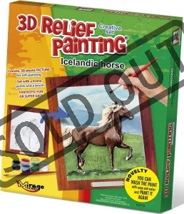 Kreativní sada 3D malování Relief Painting: Islandský kůň