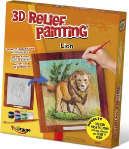 Kreativní sada 3D malování Relief Painting: Lev