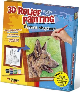 Kreativní sada 3D malování Relief Painting: Německý ovčák