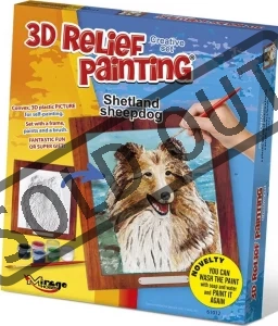Kreativní sada 3D malování Relief Painting: Shetlandský ovčák