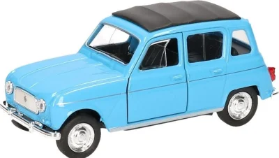 Autíčko na zpětné natažení Renault 4 modrý