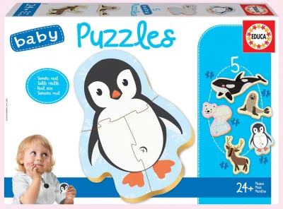Baby puzzle Polární zvířata 5v1 (3-5 dílků)