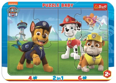 Baby puzzle Šťastná Tlapková patrola 2v1, 10 dílků