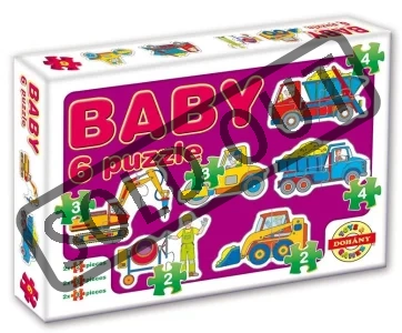 Baby puzzle Stavba 6v1 (2-4 dílky)