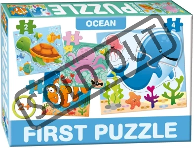 Baby puzzle Život v moři 4v1 (2-4 dílky)
