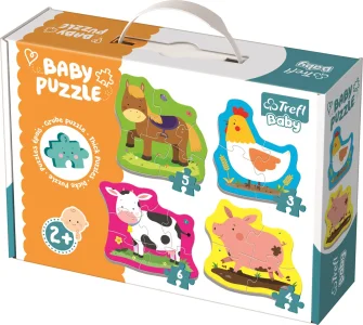 Baby puzzle Zvířata na farmě 4v1 (3,4,5,6 dílků)
