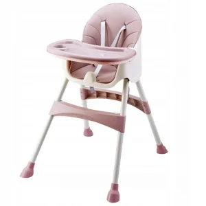 Dětská jídelní židlička 2v1 růžová