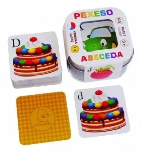 Pexeso pro děti v plechové krabičce - Abeceda