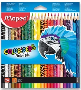Pastelky trojboké Color'Peps Animals 24ks