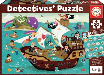 Detektivní puzzle Pirátská loď 50 dílků