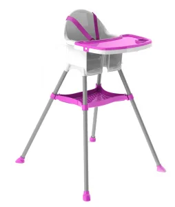 Jídelní židlička bílo-fialová