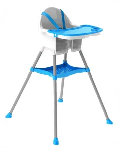 Jídelní židlička bílo-modrá
