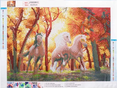 Diamantové malování Běžící koně 40x30cm