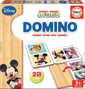 Dřevěné domino Mickey a Minnie